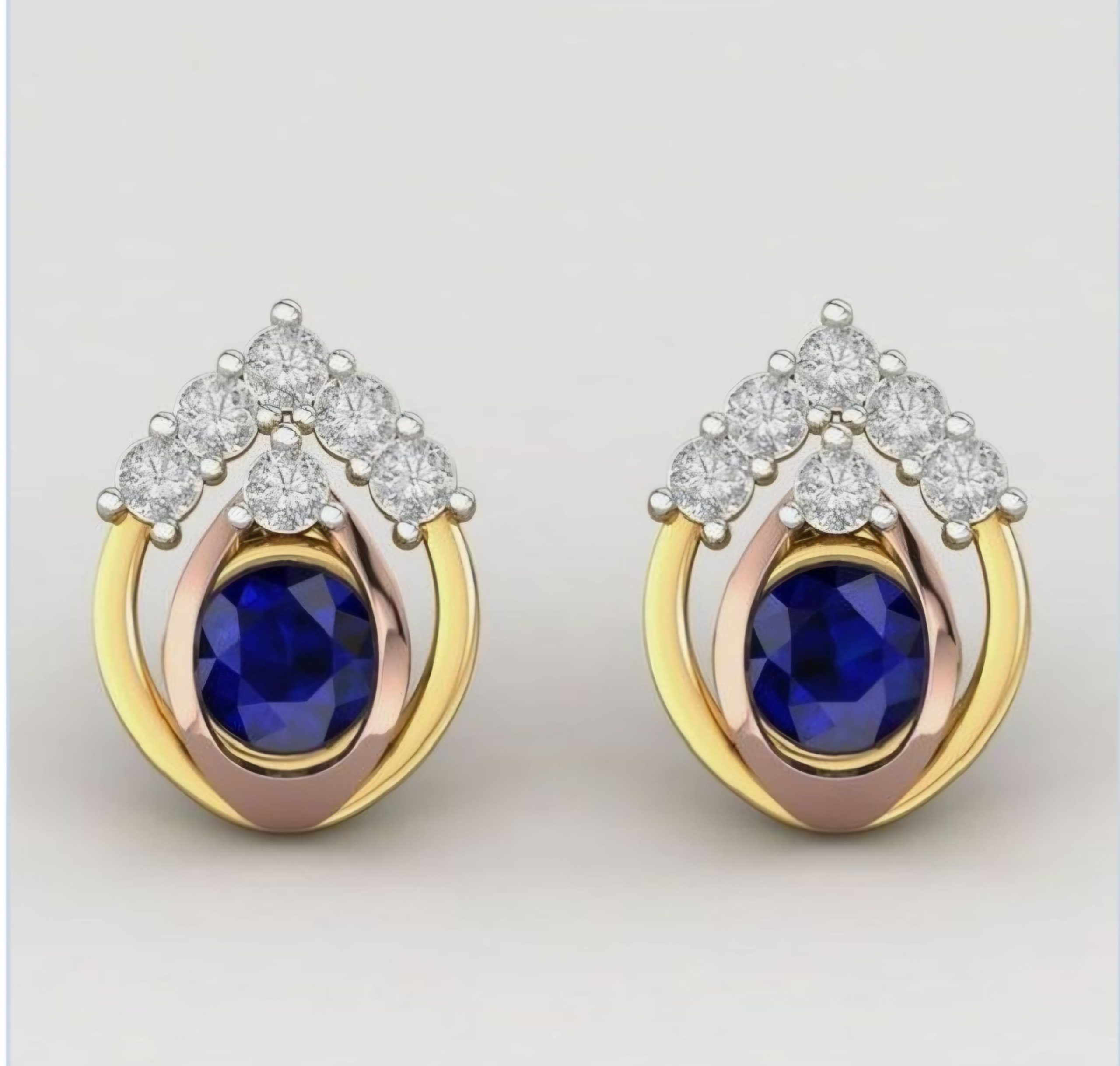 Azure Aurelia Crest Earrings